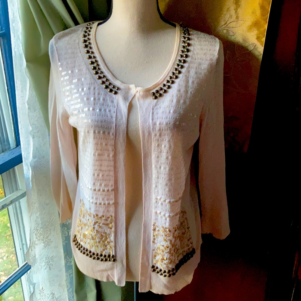 Chico’s light pink cardigan